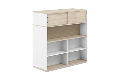 Стеллаж комбо с антресолью и высоким тканевым экраном Allegro AG.255.440.665.BG - фото товара 1 из 3