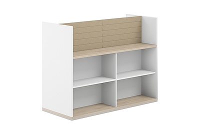 Стеллаж комбо с высоким тканевым экраном Allegro AG.255.400.665.BG - фото товара 1 из 3