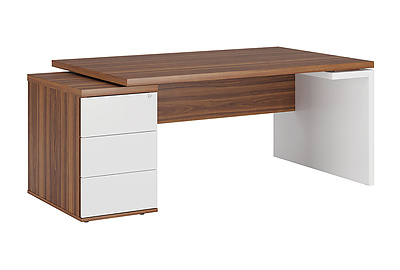 Стол для руководителя на опорной тумбе левый Zion ZIO28511431 - фото товара 1 из 3