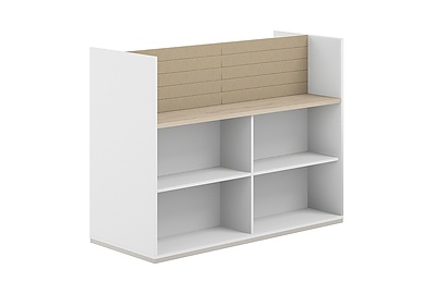 Стеллаж комбо с высоким тканевым экраном Allegro AG.255.200.665.BG - фото товара 1 из 3