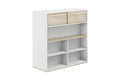 Стеллаж комбо с антресолью и экраном Allegro AG.256.220.676.WH - фото товара 1 из 3