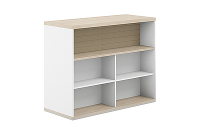 Стеллаж комбо с топом и высоким тканевым экраном Allegro AG.256.402.666.BG - фото товара 1 из 3