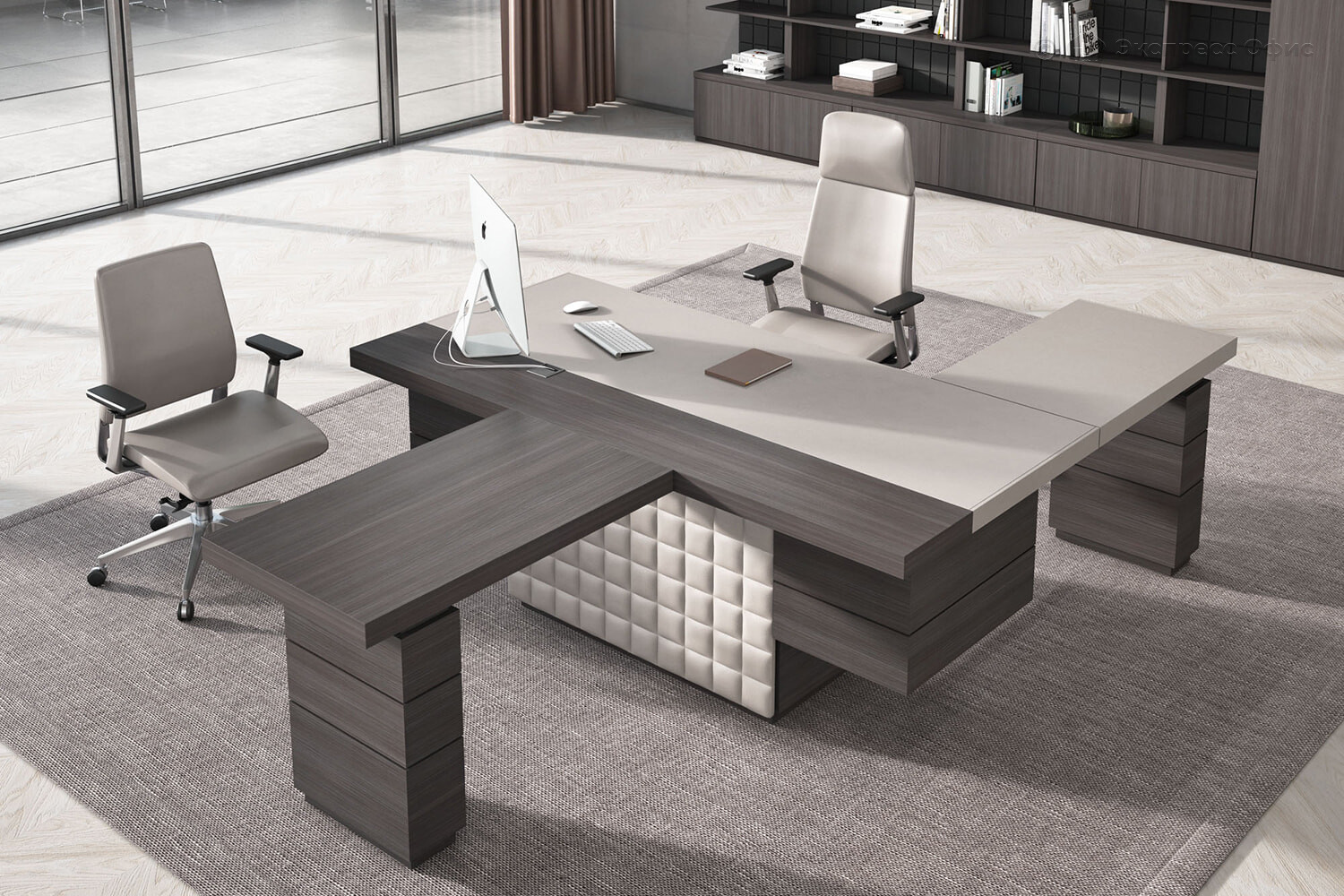 Мебель для кабинета руководителя Antey Металлик, Экокожа Муссон ...