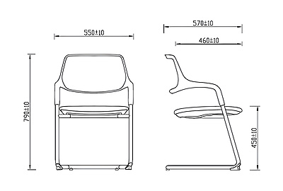 Конференц-кресло RV Design Scroll SF HY-813B - фото товара 9 из 11
