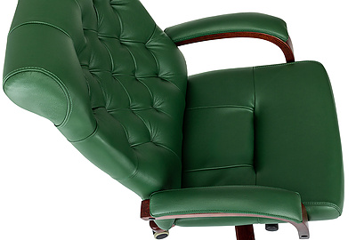 Кресло для руководителя Бюрократ T-9928WALNUT/GREEN - фото товара 7 из 13
