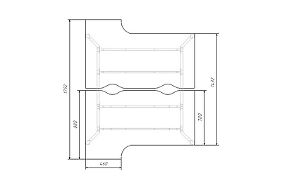 Стол-бенч на металлокаркасе Solution D-62 - фото товара 3 из 5