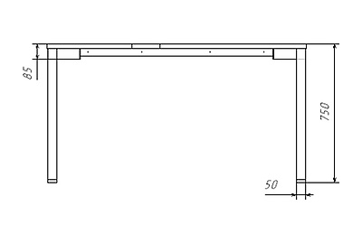 Стол-бенч на металлокаркасе Solution D-62 - фото товара 2 из 5