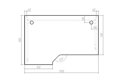 Стол письменный эргономичный левый New Line NLN36315331 - фото товара 2 из 4