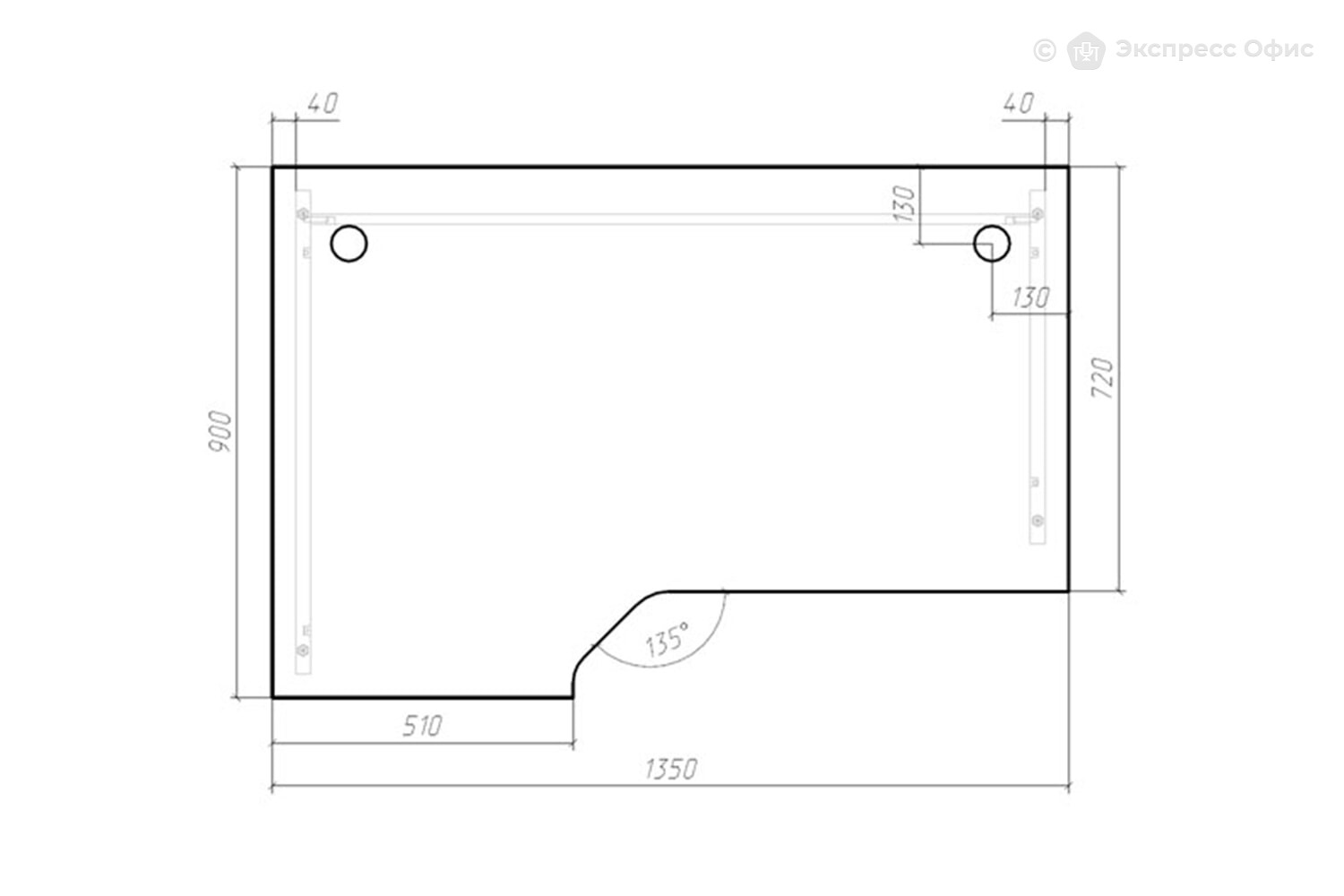 Стол письменный эргономичный левый New Line NLN36315321 - фото товара 2 из 4