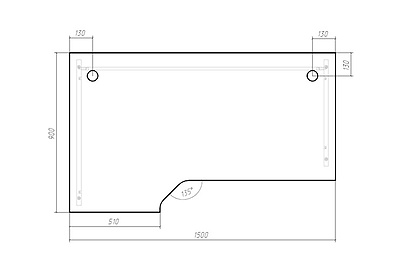 Стол письменный эргономичный левый New Line NLN36315531 - фото товара 2 из 4