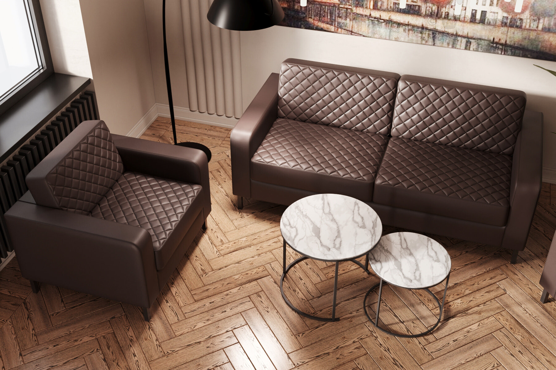 Диван офисный 3-х местный Бентли Ben 3M - фото товара 5 из 7