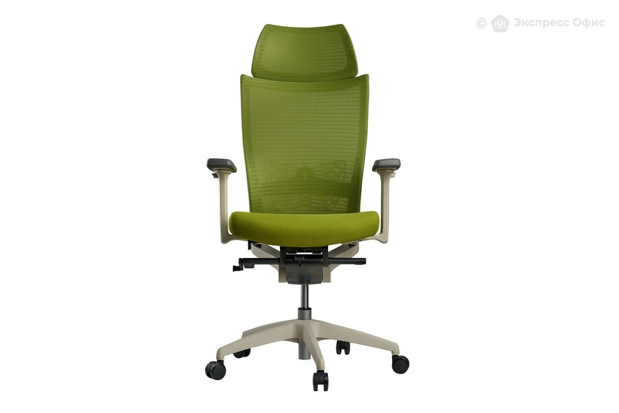  Кресло для руководителя Schairs Zenith ZEN2-M01W Сиденье ткань зеленая IT01GN/Спинка сетка зеленая IR19GN - фото товара 2 из 3