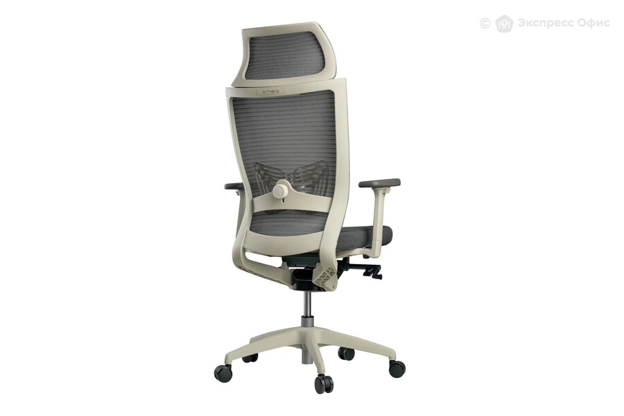  Кресло для руководителя Schairs Zenith ZEN2-M01W Ткань серая IT01GY/Спинка сетка серая IR19GY - фото товара 2 из 3