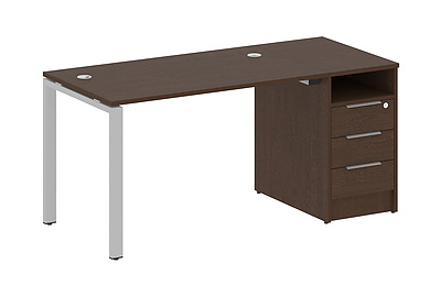 Стол письменный с опорной тумбой Metal system style БП.РС-СТП-1.2 - фото товара 1 из 3