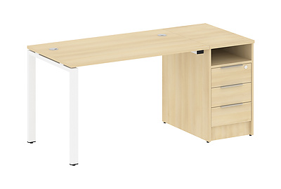 Стол письменный с опорной тумбой Metal system style БП.РС-СТП-1.2 - фото товара 1 из 3