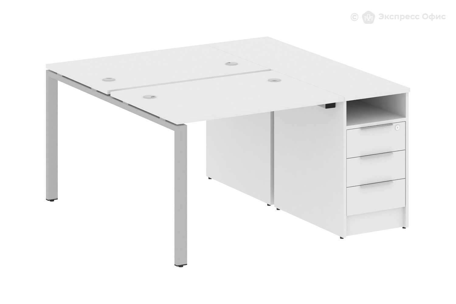 Стол-бенч двойной с опорной тумбой Metal system style БП.РС-СТП-2.1 - фото товара 1 из 4
