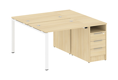 Стол-бенч двойной с опорной тумбой Metal system style БП.РС-СТП-2.1 - фото товара 1 из 3