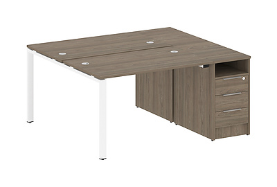Стол-бенч двойной с опорной тумбой Metal system style БП.РС-СТП-2.2 - фото товара 1 из 3