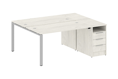 Стол-бенч двойной с опорной тумбой Metal system style БП.РС-СТП-2.3 - фото товара 1 из 3