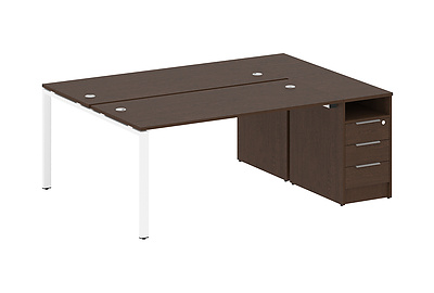 Стол-бенч двойной с опорной тумбой Metal system style БП.РС-СТП-2.4 - фото товара 1 из 3