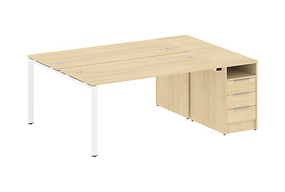 Стол-бенч двойной с опорной тумбой Metal system style БП.РС-СТП-2.4 - фото товара 1 из 3