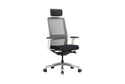 Кресло эргономичное Duoflex Quantum Q7-05HLDA-CW-M41GT-F49BK - фото товара 1 из 7