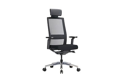 Кресло эргономичное Duoflex Quantum Q7-05HLDA-C-M41BK-F49BK - фото товара 1 из 7