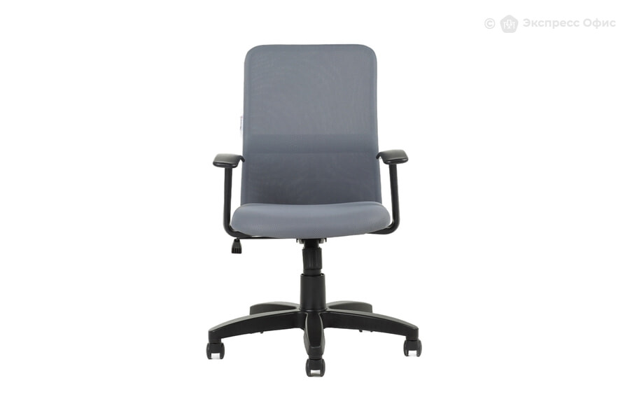  Кресло офисное Leo B black Ткань сетка светло-серая - фото товара 2 из 3