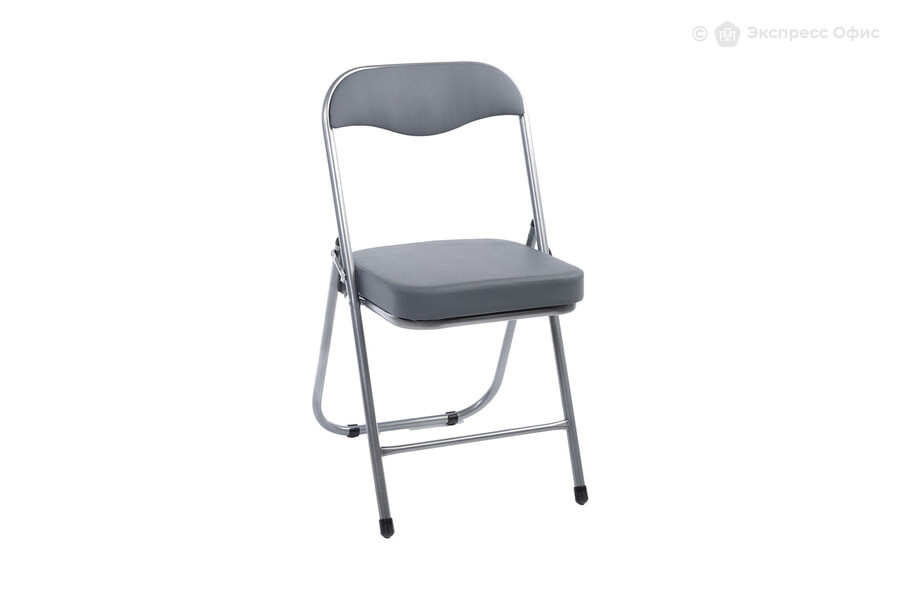  Стул складной (каркас хром) РС04К-614-07 Экокожа Nitro gray - фото товара 1 из 3