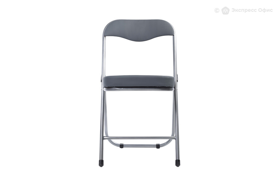  Стул складной (каркас хром) РС04К-614-07 Экокожа Nitro gray - фото товара 2 из 3