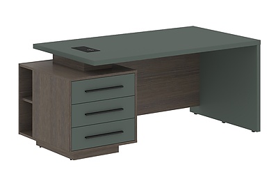 Стол для руководителя с тумбой Velion VCT 1890(L) - фото товара 1 из 3