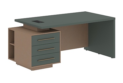 Стол для руководителя с тумбой Velion VCT 1890(L) - фото товара 1 из 3