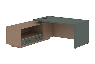 Стол для руководителя с тумбой Velion VCT 1919(L) - фото товара 1 из 3