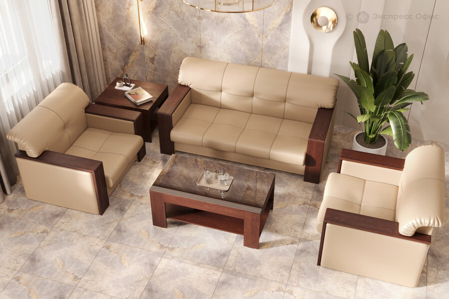 Коллекция мягкой мебели Боссо Экокожа бежевая (Ecotex 3028) - фото товара 2 из 4
