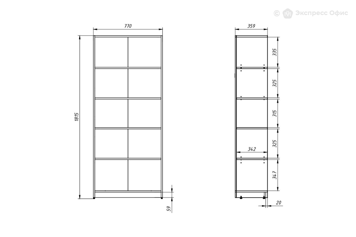 Шкаф для документов Simple SR-5W.4 - фото товара 3 из 5