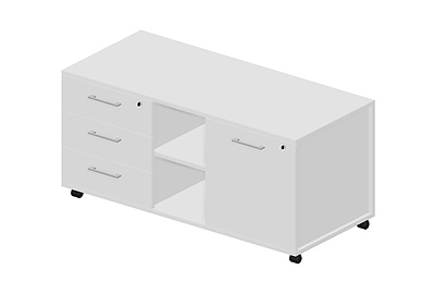 Тумба для документов мобильная левая Strike OMU1253BG - фото товара 1 из 1