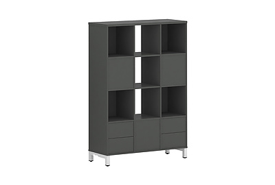 Стеллаж-перегородка двухсторонний четырёхъярусный Style Project SN.NSD-431 - фото товара 1 из 5