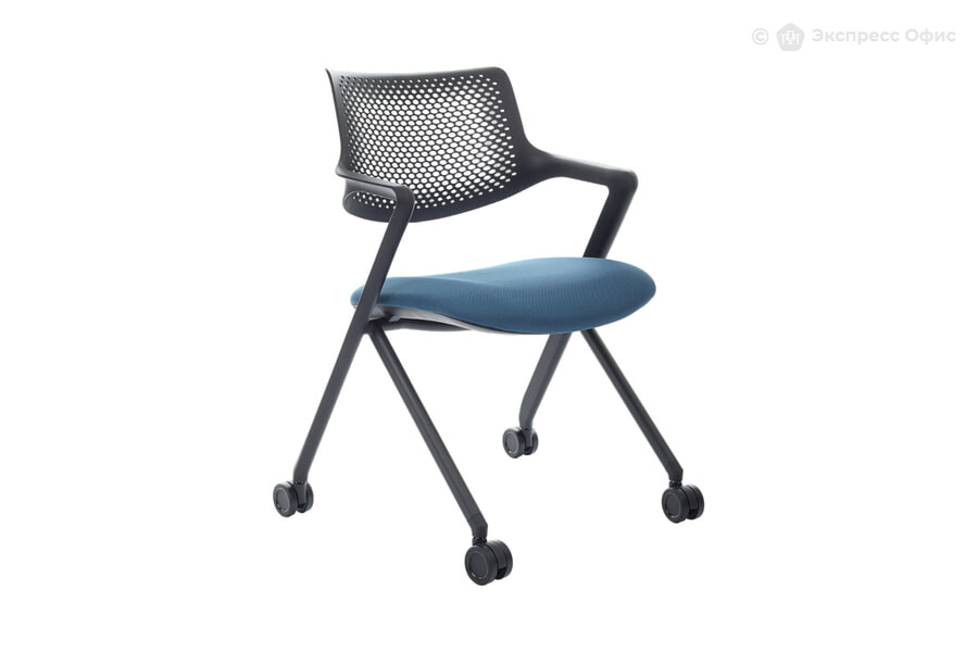  Стул офисный RV Design Dream-F D2202-2 Ткань синяя (HY-60000B)/Пластик черный - фото товара 1 из 3