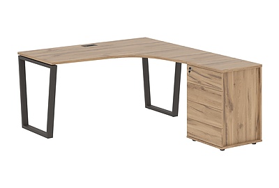 Стол для руководителя эргономичный с тумбой Edis EVCET 1518(R) - фото товара 1 из 3