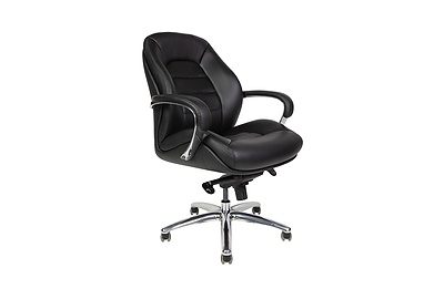 Кресло офисное Porsche F281 black leather - фото товара 1 из 7