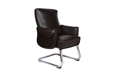 Конференц-кресло Ritz C 2108 brown leather - фото товара 1 из 7