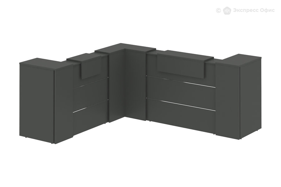  Стойка ресепшн угловая Onix O.R-K-33 Антрацит - фото товара 1 из 3