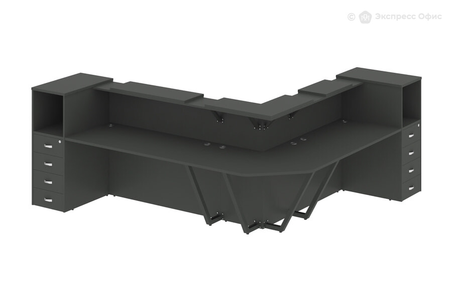  Стойка ресепшн угловая Onix O.R-K-33 Антрацит - фото товара 2 из 3