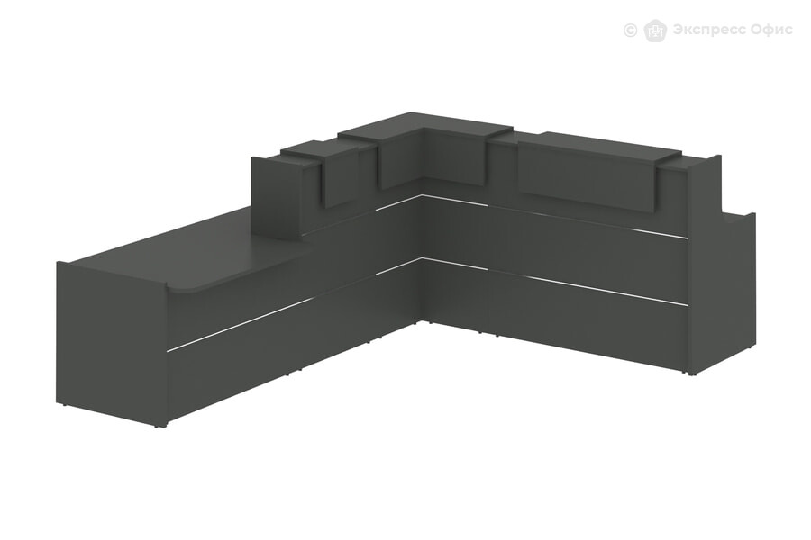  Стойка ресепшн угловая Onix O.R-K-34 Антрацит - фото товара 1 из 3