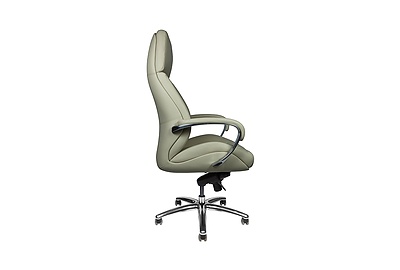 Кресло руководителя Porsche F181 light gray leather - фото товара 3 из 7