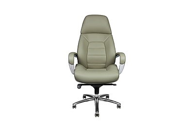 Кресло руководителя Porsche F181 light gray leather - фото товара 2 из 7