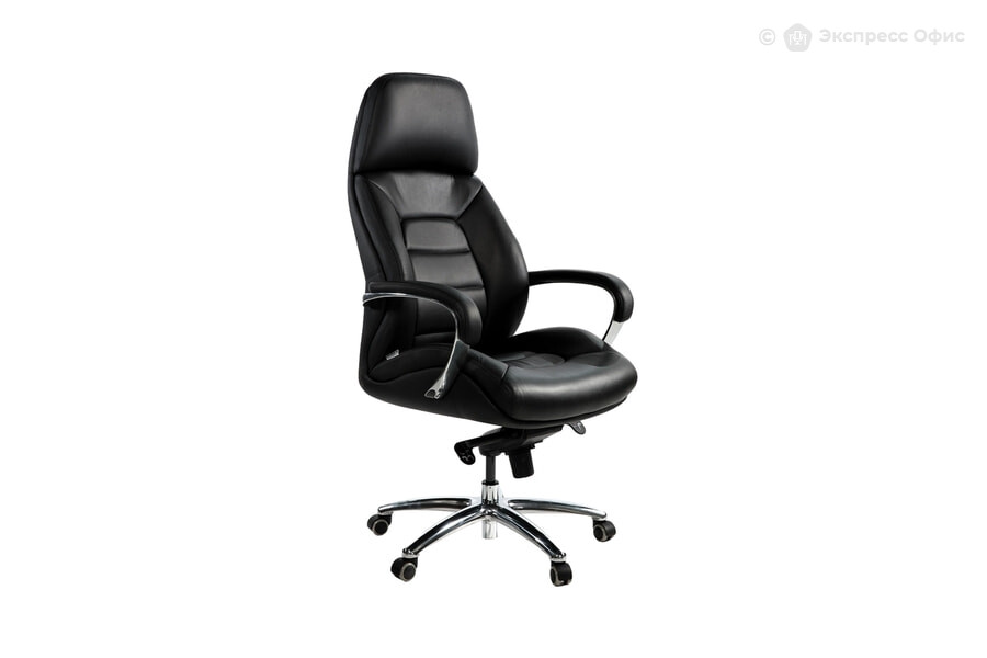  Кресло для руководителя Porsche F181-F black pu Экокожа черная/Алюминий - фото товара 1 из 3