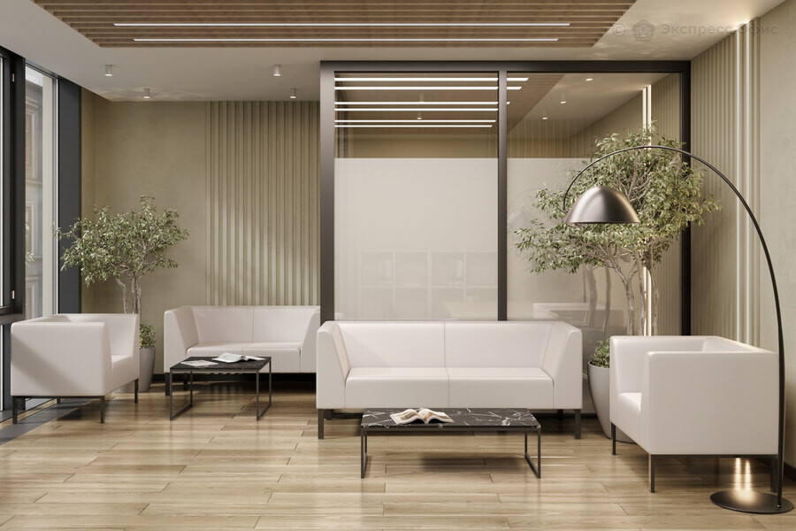 Коллекция мягкой мебели Райт Экокожа белая (Ecotex 3002) - фото товара 1 из 4
