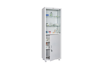 Шкаф медицинский одностворчатый Hilfe МД 1 1760/SG - фото товара 2 из 3
