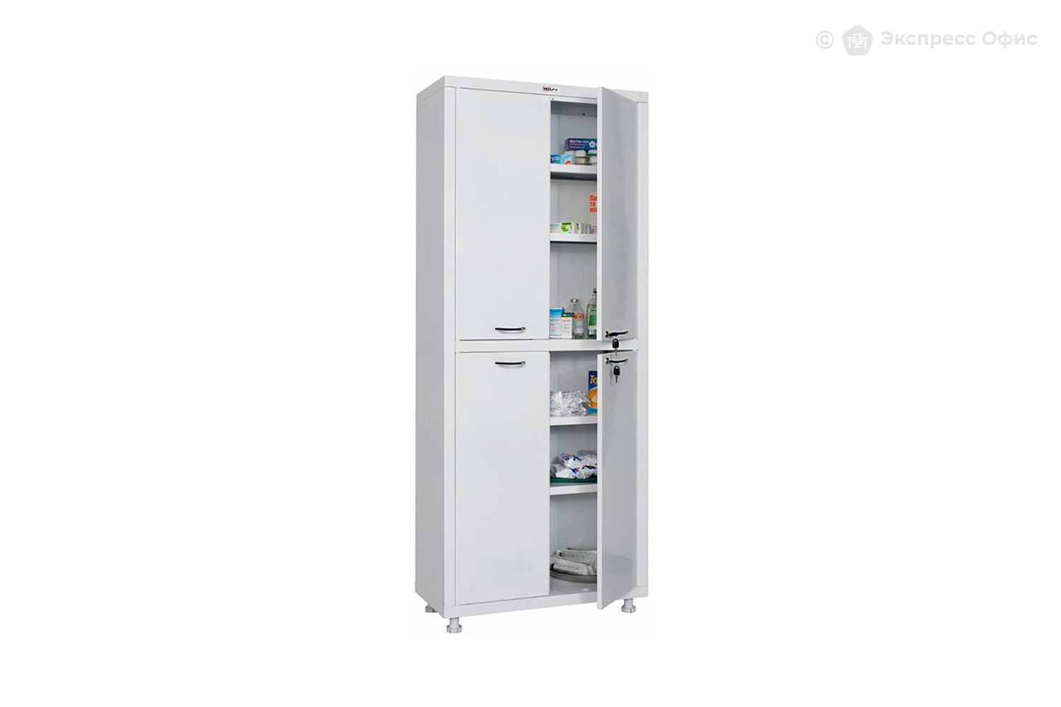 Шкаф медицинский двухстворчатый Hilfe МД 2 1670/SS - фото товара 2 из 3